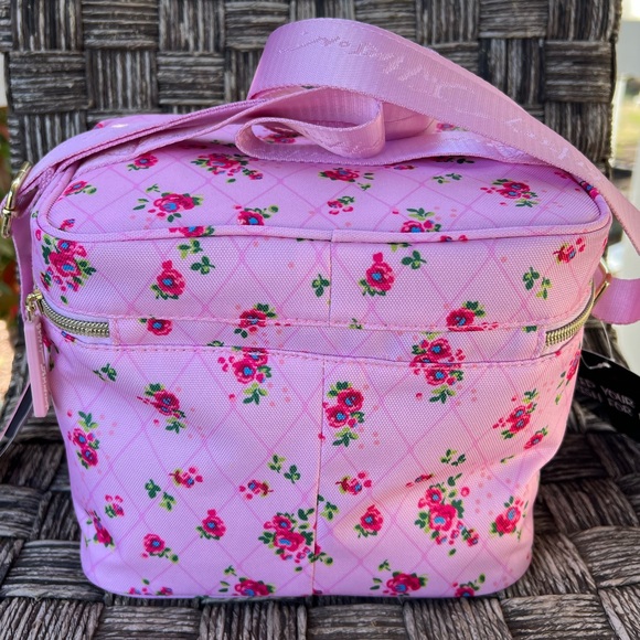 🌸 NWT Betsey Johnson Pink Floral Insulated Lunch Tote 🌸 - Picture 2 of 6